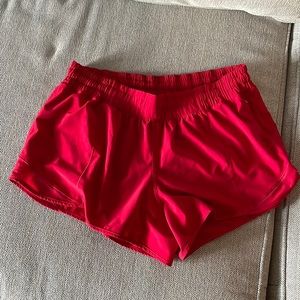Lululemon hotty hot shorts red size 12 4in